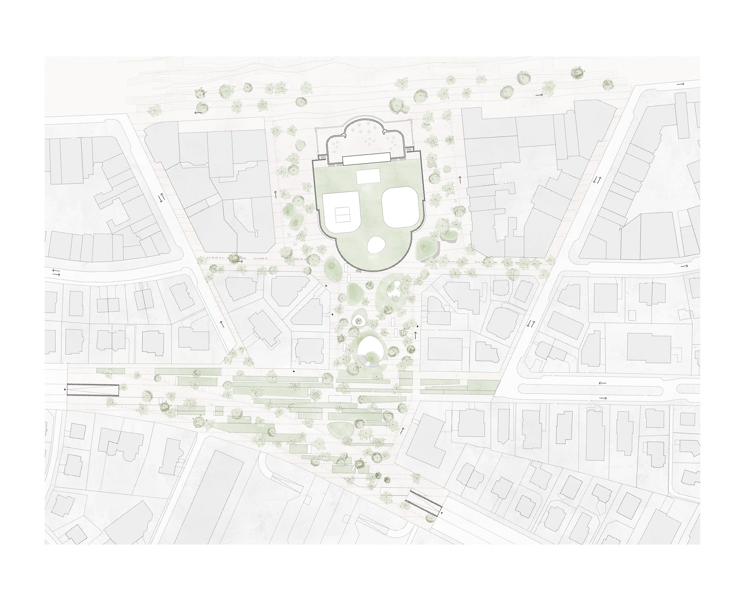 Vue d'ensemble du site plan